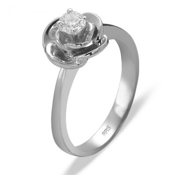  P�rlanta Tekta� G�l Y�z�k 0.23 Ct. Rose