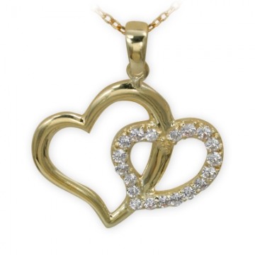 14 Ayar Alt�n Kalp Kolye  Lucky