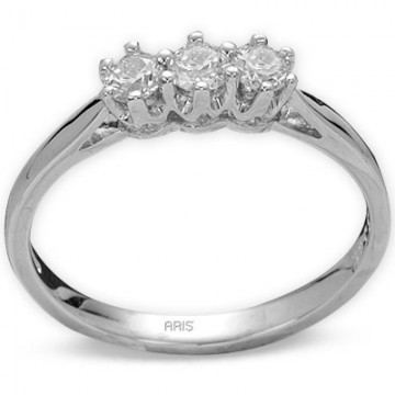 0.33 Ct P�rlanta Platin Tria Y�z�k