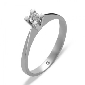  P�rlanta Tekta� 0.13 Ct Y�z�k ve Evlilik Alyans� Alt�n �ift