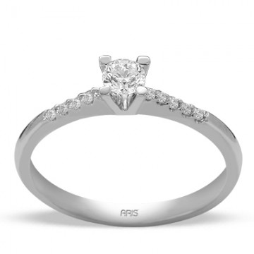 0.26 Ct. Alt�n Klasik P�rlanta Tekta� Y�z�k Shana