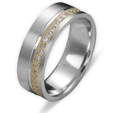  14 Ayar Alt�n Zirkon Ta�l� Evlilik Alyans�