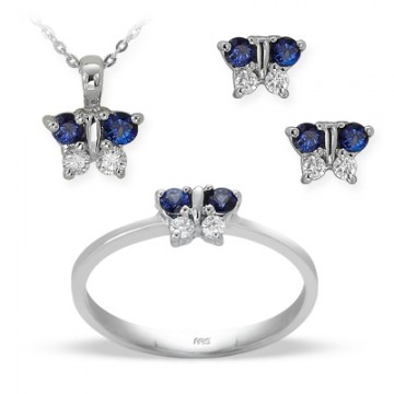 P�rlanta Safir Kelebek Set Rosie