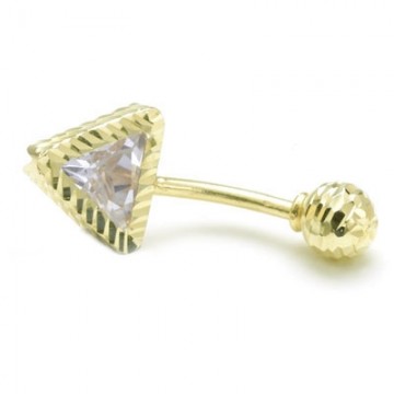 14 Ayar Alt�n Zirkon Ta�l� Fantazi Piercing
