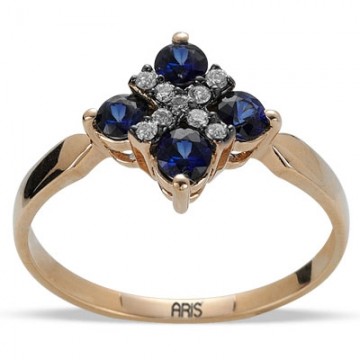 Safir P�rlanta Y�z�k Alt�n Palea
