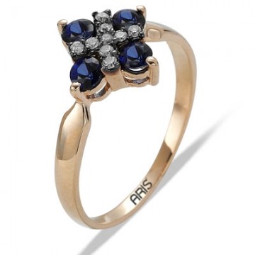 Safir P�rlanta Y�z�k Alt�n Palea