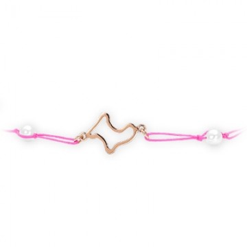  Pembe İpli İncili Sembol Bileklik